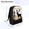 VTCTOASY Backpack Travel Laptop Backpack For Men Women Lightweight Rucksack Wild Elk Silhouette Casual Daypack view 4