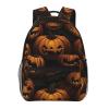 LZQPOEAS Backpack Casual Daypack for Men Women Halloween Pumpkin Patterns Laptop Backpack Lightweight Travel Bag Shoulder Bag for Work Hiking view 1