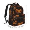 LZQPOEAS Backpack Casual Daypack for Men Women Halloween Pumpkin Patterns Laptop Backpack Lightweight Travel Bag Shoulder Bag for Work Hiking view 2