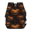 LZQPOEAS Backpack Casual Daypack for Men Women Halloween Pumpkin Patterns Laptop Backpack Lightweight Travel Bag Shoulder Bag for Work Hiking view 4