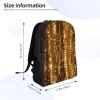 VTCTOASY Backpack Travel Laptop Backpack For Men Women Lightweight Rucksack Gold Sequin Sparkle Casual Daypack view 4