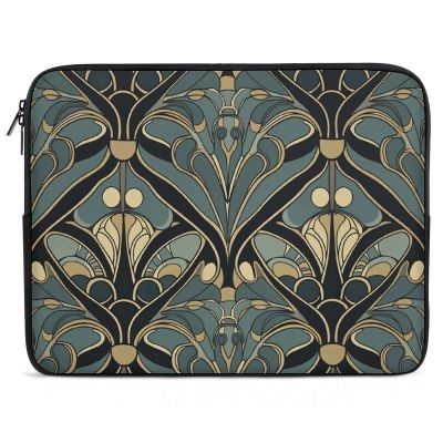 17inch Laptop Sleeve Bag Black and Gray Laptop Bag Shockproof Computer Carrying Cover Slim Briefcase Handbag