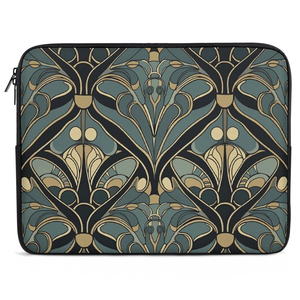17inch Laptop Sleeve Bag Black and Gray Laptop Bag Shockproof Computer Carrying Cover Slim Briefcase Handbag