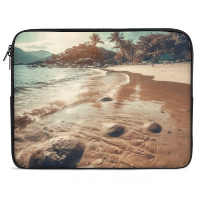 17inch Laptop Sleeve Bag The Beach Has Sand Laptop Bag Shockproof Computer Carrying Cover Slim Briefcase Handbag