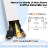 Cord Hider Kit 126in (8 x L15.7in) - ZhiYo Cable Covers for Wires on Wall, Wire Hider for Wall Mounted TV, White Cable Raceway, Paintable Cord Cover Cable Management for Home Office, W1.54in x H0.75in view 2