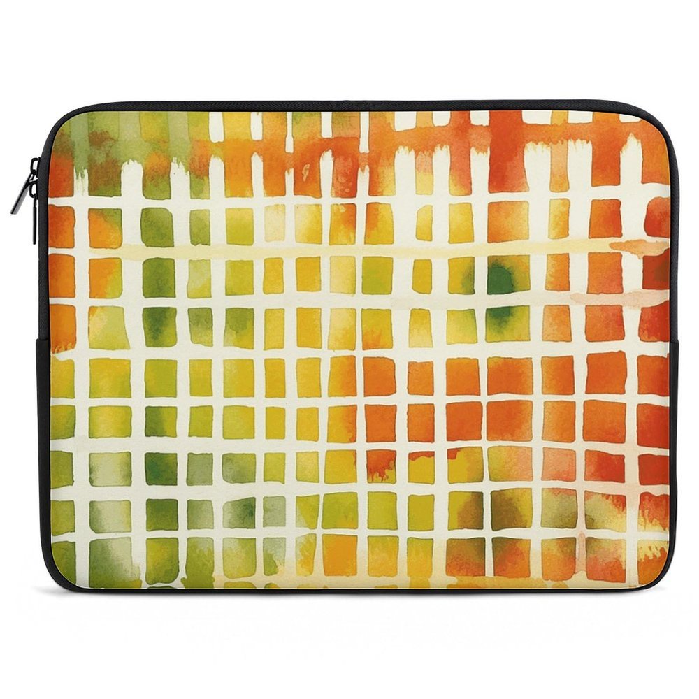 13inch Laptop Sleeve Bag White Striped Plaid Laptop Bag Shockproof Computer Carrying Cover Slim Briefcase Handbag