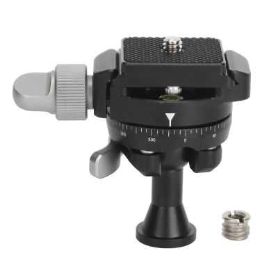 360 Degree Panoramic Inverted Ball Head, Aluminum Alloy Mini Tripod Ball Head with Conversion Screw Quick Release Plate, for SLR Camera, Mobile Phone