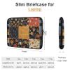 12inch Laptop Sleeve Bag Block Print Pattern Laptop Bag Shockproof Computer Carrying Cover Slim Briefcase Handbag view 2