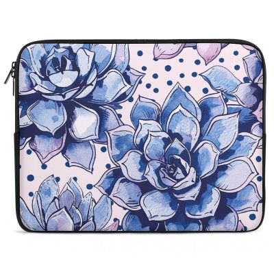 17inch Laptop Sleeve Bag Polka Dot Blue Laptop Bag Shockproof Computer Carrying Cover Slim Briefcase Handbag