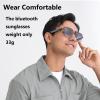 Yosugar Smart Glasses for Men and Women,Bluetooth Glasses with Mic & Speakers,Fast Charging Audio Glasses Support Wake Up Voice Assistant (Black) view 3