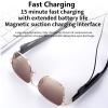 Yosugar Smart Glasses for Men and Women,Bluetooth Glasses with Mic & Speakers,Fast Charging Audio Glasses Support Wake Up Voice Assistant (Black) view 4