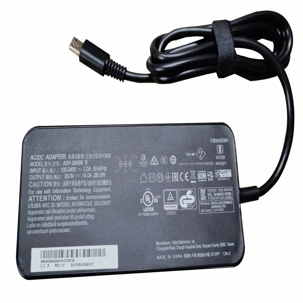 20V 14A 280W AC Adapter Charger Compatible for MSI Vector GP76 12UGS 12UGS-434 GP66