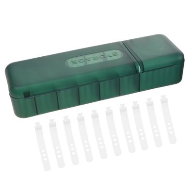 ARTIBETTER Cable Storage Organizer with Multi-Compartment Design for Charging Cords Data Wires and Headphones Portable Management Box for Desktop Use Includes Cable Ties
