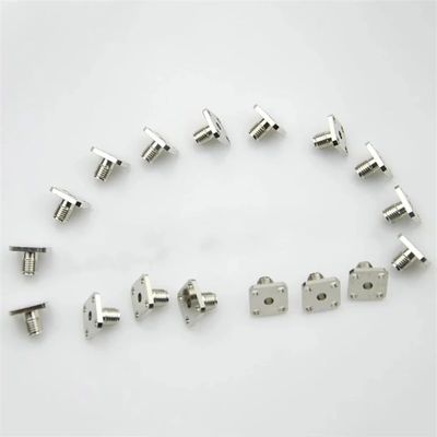 SMA Socket 10 Pieces, Suitable for SMA905 Adapter Inner Diameter 3.18 mm Fiber Optic Socket Base, Suitable for SMA ftth Coupler Jack, Bracket Base(Silver Long)