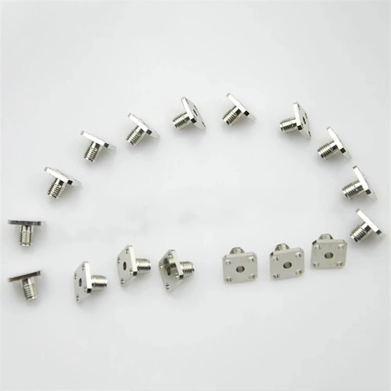 SMA Socket 10 Pieces, Suitable for SMA905 Adapter Inner Diameter 3.18 mm Fiber Optic Socket Base, Suitable for SMA ftth Coupler Jack, Bracket Base(Silver Long)