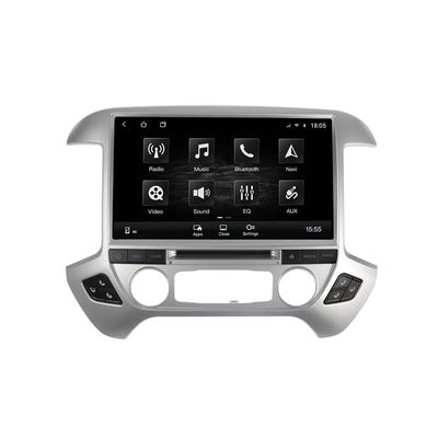 13.3 inch Android 14.0 Car Stereo for Chevrolet Silverado GMC Sierra 2014 2015 2016 2017 2018 Car Radio Navigation Muleimedia Player DSP Unit (Silver, 6-128GB)