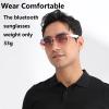 Yosugar Smart Glasses for Men and Women,Bluetooth Glasses with Mic & Speakers,Fast Charging Audio Glasses Support Wake Up Voice Assistant (Pink) view 4