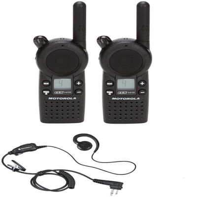 Motorola CLS1410 Two Way Radio Walkie Talkies with Headsets (Renewed)