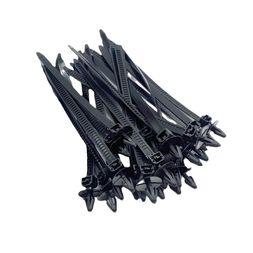20/50/100pcs Car Wire Harness Fastener Cable Clips Reusable Cable Ties Management Auto Wire Organizers for Car Corrugated Pipe Styling(50pcs 17.5cm)