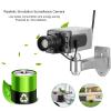 Outdoor Indoor Power Simulation Fake Dummy Camera Security CCTV LED Flashing Light Silver view 2