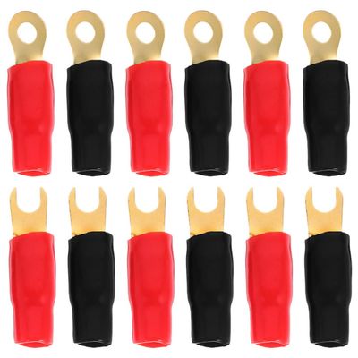 JECOMPRIS 6pairs Insulated Wire Terminals Crimp Connectors for Automotive Use Secure Speaker Wire Connector Kit Easy Installation and Sturdy Construction and Options