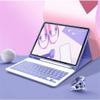 QIYIBOCASE Keyboard Case for iPad Pro 11 (M4/M5) 2024/2025 with Mouse, Slim Cute Candy Magnetically Detachable Wireless Keyboard Case with Pencil Holder, Purple view 2