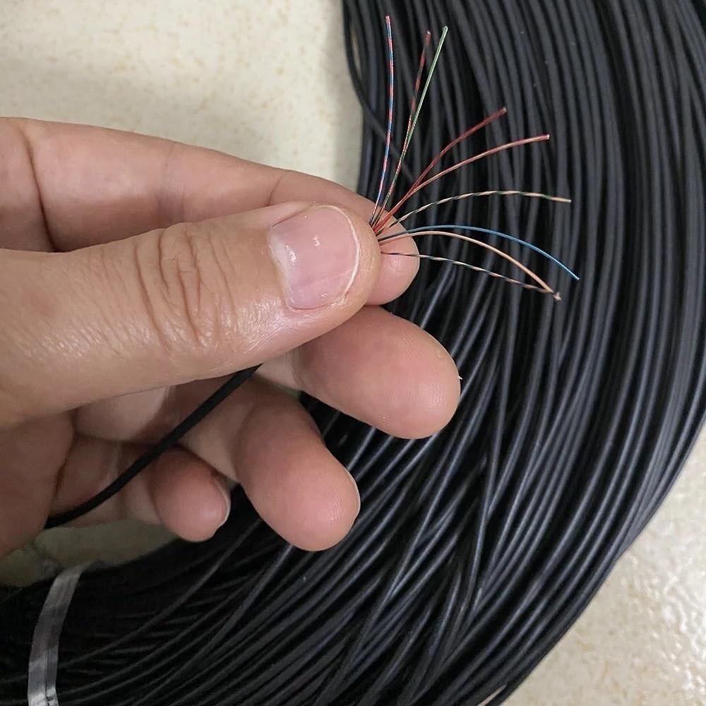 MINZIHAO 8-core 9-core TPE Headphone Round Speaker Wire Multi-Strand Microphone Welding enameled Wire Motor Wire DIY Repair Wire(8core OD 1.5mm,50 m)