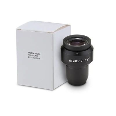 ZGYDNM Microscope Kit WF20X 12mm Hight Eyepiont Eyepiece Lens for Stereo Microscope with Mounting Size 30mm and Reading Scale Reticle Ruler 0.1mm Microscope Lens Adapters