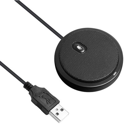Btgghytr Desktop Conference Microphone with Omnidirectional Stereo for Online Class Court Reporter Plug USB Webcast