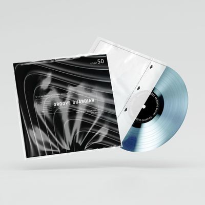 Groove Guardian Vinyl Record Inner Sleeves: Double-Sided Ultra-Premium 2X 3mil HDPE + Rice Paper, Anti-Static Vinyl Record Sleeves Inner: Perfect for 12" LP albums (50)