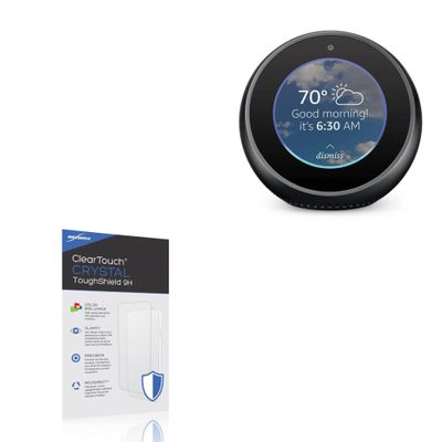 BoxWave Screen Protector Compatible with Amazon Echo Spot (1st Gen 2017) - ClearTouch Crystal ToughShield 9H (2-Pack), Clear 9H Tough Flexible Film Screen Protector