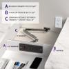 Life Finds Compact in-Drawer Charging Station Power Strip with 2 USB-A, 2 USB-C, AC Outlet, Black, LF-DOC1 view 4