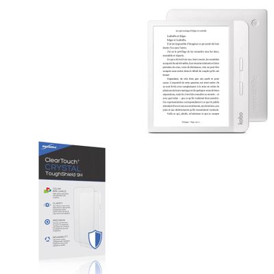 BoxWave Screen Protector Compatible with Kobo Libra H2O - ClearTouch Crystal ToughShield 9H (2-Pack), Clear 9H Tough Flexible Film Screen Protector