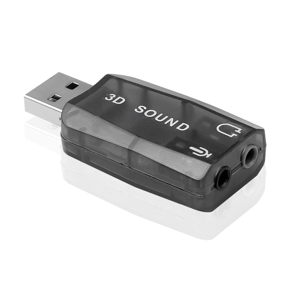 Btgghytr USB to 3.5mm Adapter USB 2.0 to Aux Mic Headphone External 3D Sound Card HFR8103 Chip for PC