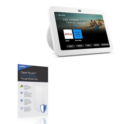 BoxWave Screen Protector Compatible with Amazon Echo Show 8 (3rd Gen 2023) - ClearTouch Crystal ToughShield 9H (2-Pack), Clear 9H Tough Flexible Film Screen Protector