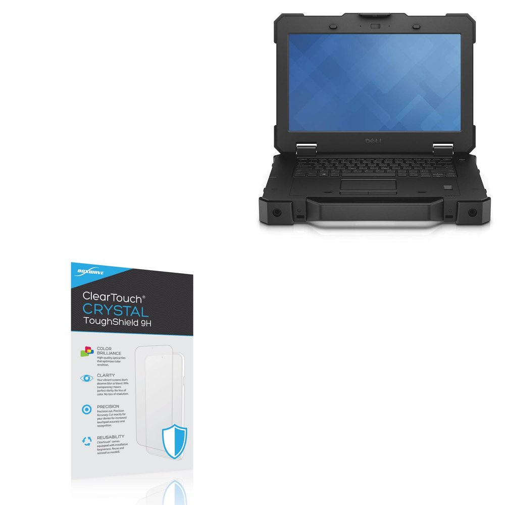 BoxWave Screen Protector Compatible with Dell Latitude 14 Rugged Extreme - ClearTouch Crystal ToughShield 9H (2-Pack), Clear 9H Tough Flexible Film Screen Protector