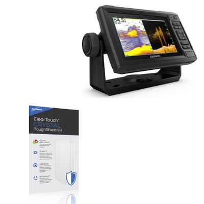 BoxWave Screen Protector Compatible with Garmin echoMAP UHD 64cv - ClearTouch Crystal ToughShield 9H (2-Pack), Clear 9H Tough Flexible Film Screen Protector