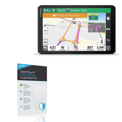 BoxWave Screen Protector Compatible with Garmin dezl OTR700 - ClearTouch Crystal ToughShield 9H (2-Pack), Clear 9H Tough Flexible Film Screen Protector