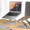 JzcsdkSIL Ergonomic Adjustable Computer Stand Lightweight Aluminum Laptop Holder for W/Heat-Vent to Elevate Laptop 11-17.3in, grey view 2