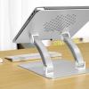 JzcsdkSIL Ergonomic Adjustable Computer Stand Lightweight Aluminum Laptop Holder for W/Heat-Vent to Elevate Laptop 11-17.3in, grey view 3