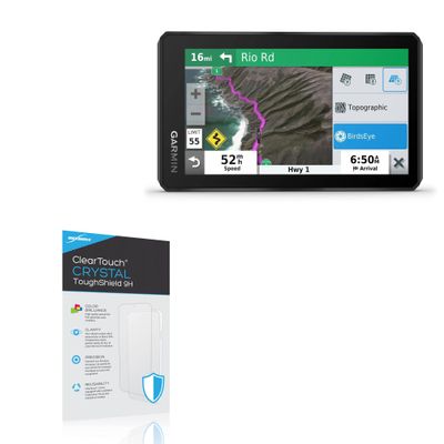 BoxWave Screen Protector Compatible with Garmin zumo XT - ClearTouch Crystal ToughShield 9H (2-Pack), Clear 9H Tough Flexible Film Screen Protector