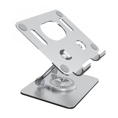 JzcsdkSIL Foldable Laptop Stand Cooling Holder Phone Pad Aluminum Foldable for Pad Tablets, Silver