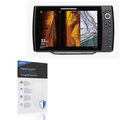 BoxWave Screen Protector Compatible with Humminbird Helix 12 G3N - ClearTouch Crystal ToughShield 9H (2-Pack), Clear 9H Tough Flexible Film Screen Protector