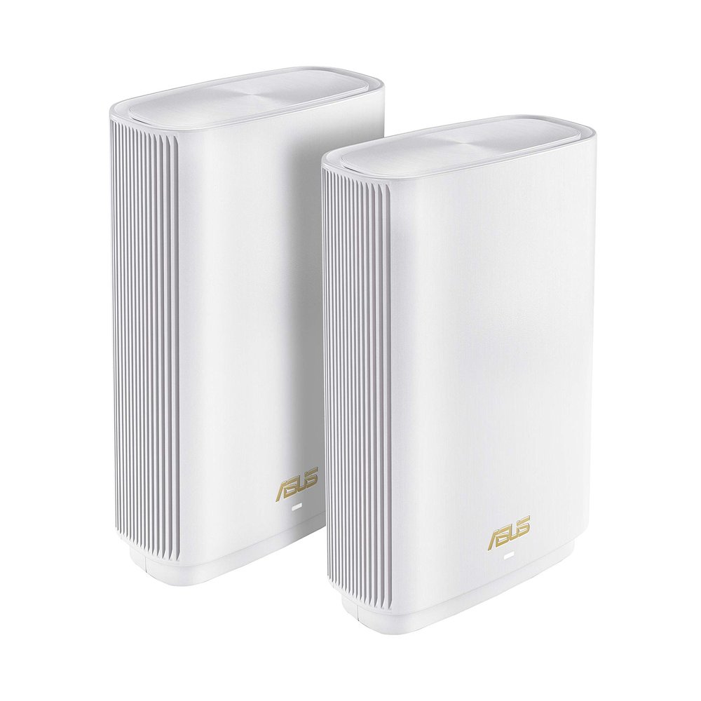 ASUS ZenWiFi Whole-Home Tri-band Mesh WiFi 6E System (ET9 2PK), Coverage up to 5,500 sq.ft, 7800Mbps, new 6GHz band, AiMesh, Lifetime Free Internet Security, Parental Control, EasySetup, Instant Guard