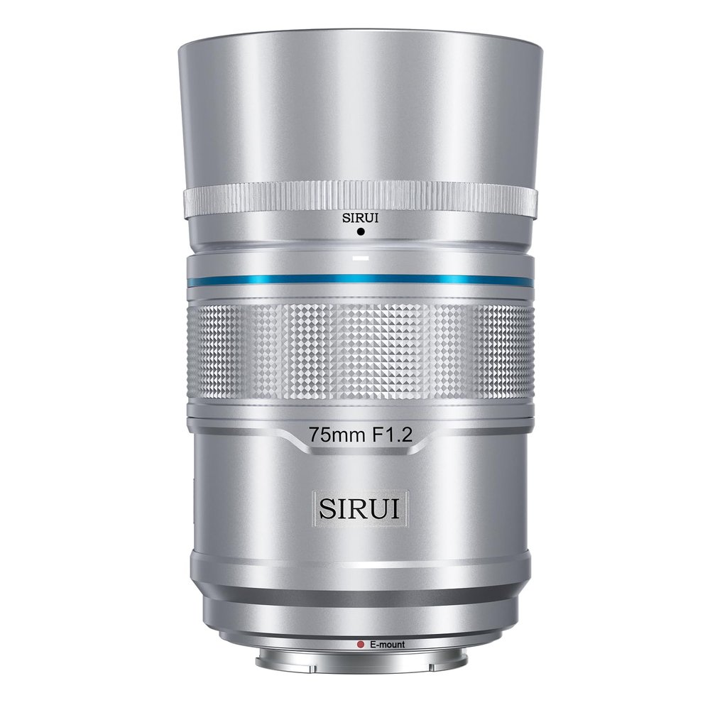 SIRUI Sniper 75mm Autofocus Lens, F1.2 Telephoto APS-C Camera Lens for A5, A6, FX30, ZV-E10 (E Mount, Silver)