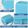 Carrying & Protective Case for Digital Camera, AbergBest 21 Mega Pixels 2.7" LCD Rechargeable HD/Kodak Pixpro/Canon PowerShot ELPH 180/190 / Sony DSCW800 / DSCW831 Cameras for Travel - Sky Blue view 4