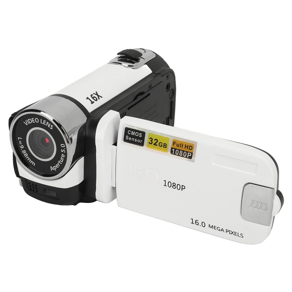 1080P Video Camera, 16MP Camcorder, 16X Digital Zoom, Vlogging Camera with Fill Light, 1/4 Inch Thread Hole, 2.4 Inch Rotatable Screen, USB Recorder (-2214230150512)