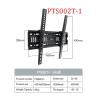 CUFTOBJM LED LCD TV Wall Mount Bracket Adjustable Tilt Strengthen TV Support, Suitable for 43''-75'' Load up to 70 kg VESA 600 * 400(PTS002T-1) view 2