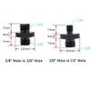 4PCS Camera Tripod Thread Adapter Screw, 3/8'' Male to 3/8'' Male 1/4'' Male Threaded Tripod Screw Adapter, Double Head Mounting Thread Converter for Tripod Stand Photography Camera Accessories view 2