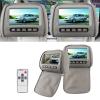 Natudeco 2pcs 7in HD Car Headrest LCD Video Player DVD Monitor Display with Zipper Closure Cover Remote Control MP5 Display Gray view 4